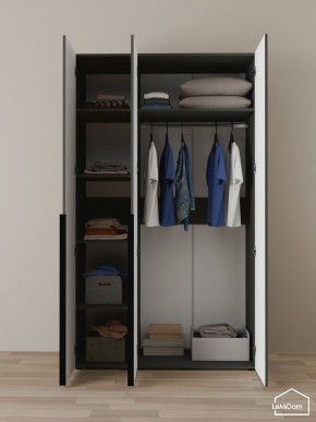 Шкаф Linnea MHR-3-1 2050х1200х510 (Графит-М 11.1.25) в Полевском - polevskoy.ok-mebel.com | фото 4