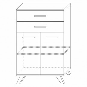 Шкаф низкий Вега Скандинавия в Полевском - polevskoy.ok-mebel.com | фото 7