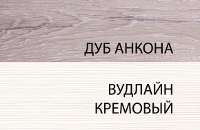 Шкаф открытый 1D, OLIVIA, цвет вудлайн крем/дуб анкона в Полевском - polevskoy.ok-mebel.com | фото 2