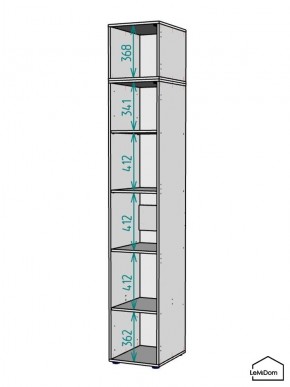 Шкаф с антресолью Linnea MHR-1A-2 2450х400х510 (ДВ-М 11.1.25) в Полевском - polevskoy.ok-mebel.com | фото 3