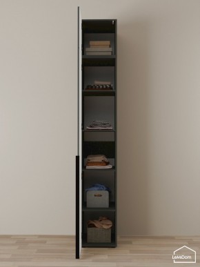 Шкаф с антресолью Linnea MHR-1A-2 2450х400х510 (Графит-М 11.1.25) в Полевском - polevskoy.ok-mebel.com | фото 4