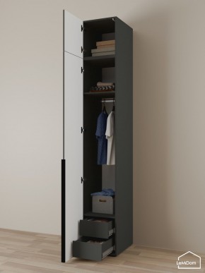 Шкаф с антресолью Linnea MHR-1A-3 2450х400х510 (Графит-М 11.1.25) в Полевском - polevskoy.ok-mebel.com | фото 5