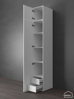 Шкаф с антресолью Linnea MHR-1POA-4 2450х400х510 (Белый-М 11.1.2) в Полевском - polevskoy.ok-mebel.com | фото 5