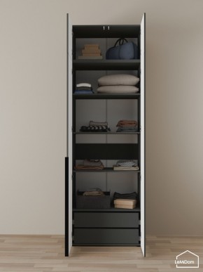 Шкаф с антресолью Linnea MHR-2A-3 2450х800х510 (Графит-М 11.1.25) в Полевском - polevskoy.ok-mebel.com | фото 5