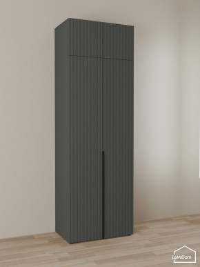 Шкаф с антресолью Linnea MHR-2A-4 2450х800х510 (Графит-М 11.1.25) в Полевском - polevskoy.ok-mebel.com | фото