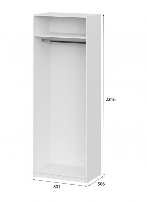 Шкаф ШК-5 (800) Белый текстурный в Полевском - polevskoy.ok-mebel.com | фото 4