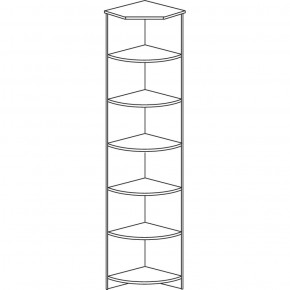 Шкаф угловой открытый №607 Инна Денвер темный в Полевском - polevskoy.ok-mebel.com | фото 2