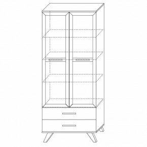 Шкаф-витрина 800 Вега Скандинавия в Полевском - polevskoy.ok-mebel.com | фото 6