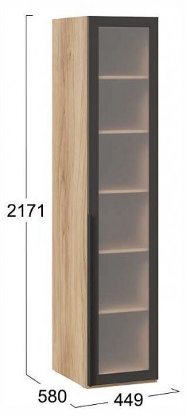 Шкаф-витрина Порто СМ-393.07.008 в Полевском - polevskoy.ok-mebel.com | фото 3