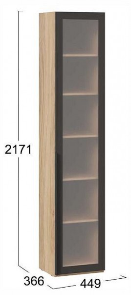 Шкаф-витрина Порто СМ-393.07.213 в Полевском - polevskoy.ok-mebel.com | фото 4