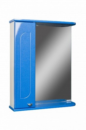 Шкаф-зеркало Радуга Синий металлик 55 левый АЙСБЕРГ (DA1129HZR) в Полевском - polevskoy.ok-mebel.com | фото