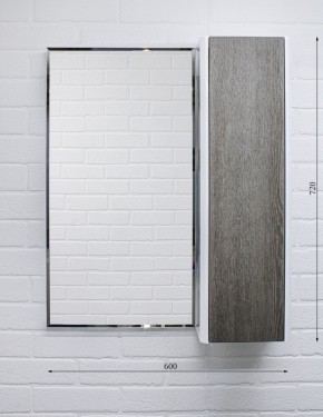 Шкаф-зеркало Uno 60 Дуб серый левый/правый Домино (DU1503HZ) в Полевском - polevskoy.ok-mebel.com | фото 7