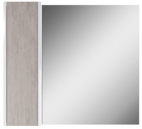 Шкаф-зеркало Uno 80 Дуб серый левый/правый Домино (DU1504HZ) в Полевском - polevskoy.ok-mebel.com | фото 2