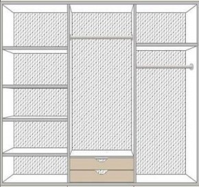 Спальный гарнитур Ольга (модульная) беж/золото в Полевском - polevskoy.ok-mebel.com | фото 3