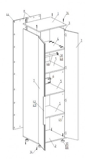 Спальный гарнитур "Лео" (модульный) в Полевском - polevskoy.ok-mebel.com | фото 10