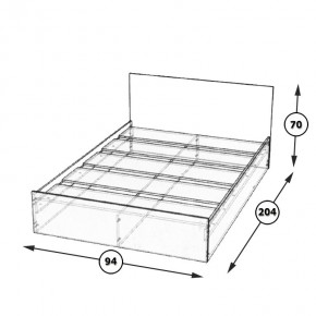 Стандарт Кровать 0900, цвет дуб сонома, ШхГхВ 93,5х203,5х70 см., сп.м. 900х2000 мм., без матраса, основание есть в Полевском - polevskoy.ok-mebel.com | фото 4