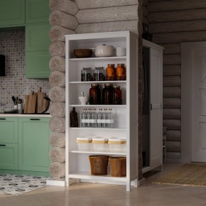 Стеллаж 00 Кантри, массив сосны, цвет белый в Полевском - polevskoy.ok-mebel.com | фото 4