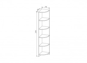 СКАНДИ СДУ370.1 Стеллаж угловой в Полевском - polevskoy.ok-mebel.com | фото 2