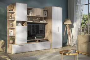 Стенка Денвер (СТЛ.151.01) Дуб сонома/Белый в Полевском - polevskoy.ok-mebel.com | фото 3