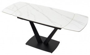 Стол ALATRI 120 MATT WHITE MARBLE SOLID CERAMIC / BLACK, ®DISAUR в Полевском - polevskoy.ok-mebel.com | фото 4
