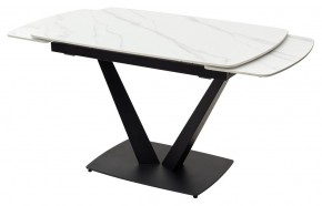 Стол ALATRI 120 MATT WHITE MARBLE SOLID CERAMIC / BLACK, ®DISAUR в Полевском - polevskoy.ok-mebel.com | фото 8