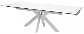 Стол BELLUNO 160 MARBLES KL-99 Белый мрамор матовый, итальянская керамика/ белый каркас, ®DISAUR в Полевском - polevskoy.ok-mebel.com | фото 6