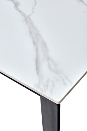 Стол CORNER 120 MATT WHITE MARBLE SOLID CERAMIC / BLACK, ®DISAUR в Полевском - polevskoy.ok-mebel.com | фото 3