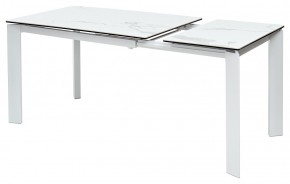 Стол CORNER 120 MATTE STATUARIO Белый мрамор матовый керамика, стекло/ белый каркас, ®DISAUR в Полевском - polevskoy.ok-mebel.com | фото 5
