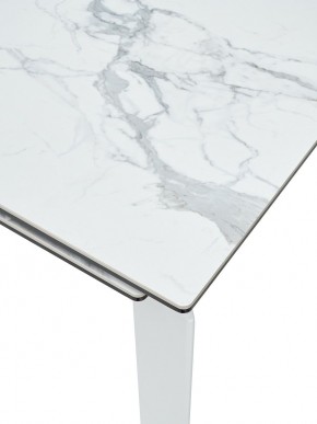 Стол CORNER 120 MATTE STATUARIO Белый мрамор матовый керамика, стекло/ белый каркас, ®DISAUR в Полевском - polevskoy.ok-mebel.com | фото 6
