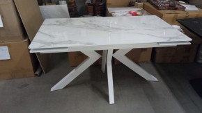 Стол Кентукки 3 140 БЕЛЫЙ МРАМОР, стекло / БЕЛЫЙ, М-City в Полевском - polevskoy.ok-mebel.com | фото 2