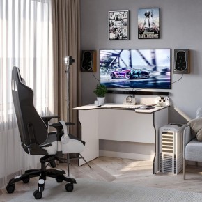 Стол компьютерный ВАРДИГ K2 100x82, белый/черный в Полевском - polevskoy.ok-mebel.com | фото 4