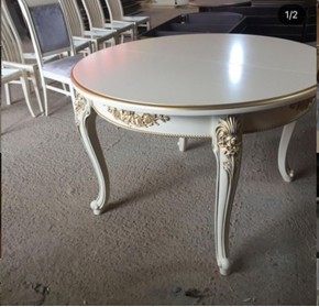 Стол круглый раскладной Розалия 1200(1600)*1200 в Полевском - polevskoy.ok-mebel.com | фото