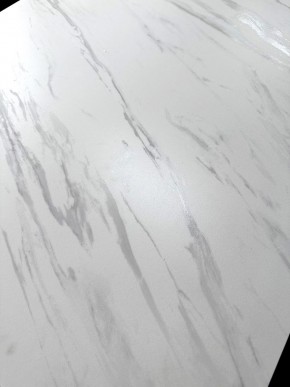 Стол MATERA 160 MARBLES KL-99 Белый мрамор матовый, итальянская керамика/ черный каркас, ®DISAUR в Полевском - polevskoy.ok-mebel.com | фото 3