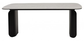 Стол NORD 200 TL-102 Бежевый мрамор, испанская керамика / черный каркас, ®DISAUR в Полевском - polevskoy.ok-mebel.com | фото 4