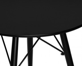 Стол обеденный DOBRIN CHELSEA`80 BLACK, столешница черная, основание черное в Полевском - polevskoy.ok-mebel.com | фото 5