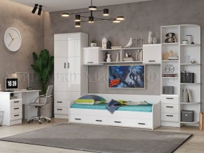 ВЕГА NEW Стол письменный (Белый глянец/белый) в Полевском - polevskoy.ok-mebel.com | фото 2
