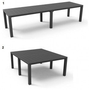 Стол раскладной Джули (Julie Double table 2 configurations) Графит в Полевском - polevskoy.ok-mebel.com | фото 1