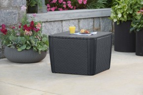 Стол-сундук Лузон Плюс (Luzon Plus Flat Wicker), графит в Полевском - polevskoy.ok-mebel.com | фото