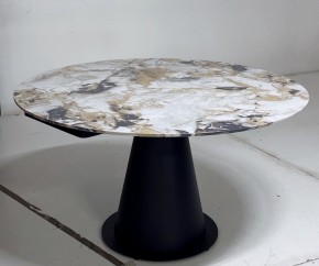 Стол TERAMO 135 GLOSS GRAND JADE SOLID CERAMIC, керамика, поворотн.механизм / Черный каркас, ®DISAUR в Полевском - polevskoy.ok-mebel.com | фото 5