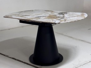 Стол TERAMO 135 GLOSS GRAND JADE SOLID CERAMIC, керамика, поворотн.механизм / Черный каркас, ®DISAUR в Полевском - polevskoy.ok-mebel.com | фото 9