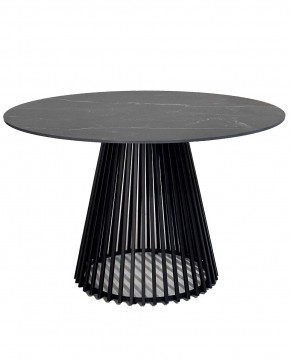 Стол TERNI 120 MATT BLACK MARBLE SOLID CERAMIC Черный мрамор матовый, керамика /Черн.каркас, ®DISAUR в Полевском - polevskoy.ok-mebel.com | фото 3