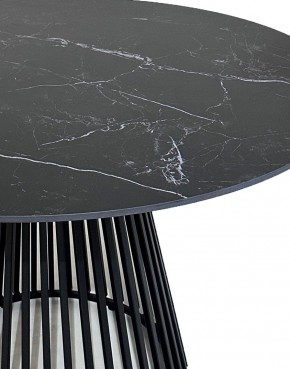 Стол TERNI 120 MATT BLACK MARBLE SOLID CERAMIC Черный мрамор матовый, керамика /Черн.каркас, ®DISAUR в Полевском - polevskoy.ok-mebel.com | фото 4