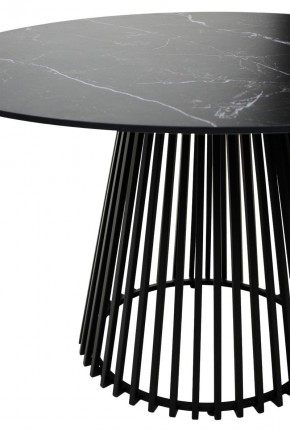 Стол TERNI 120 MATT BLACK MARBLE SOLID CERAMIC Черный мрамор матовый, керамика /Черн.каркас, ®DISAUR в Полевском - polevskoy.ok-mebel.com | фото 5
