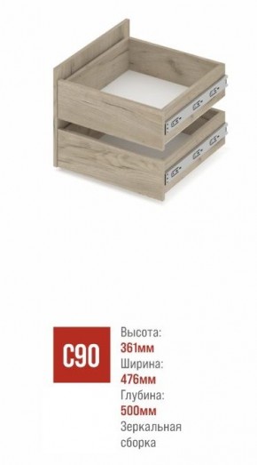 СТОУН С32 Шкаф 3-х створчатый с ящиками (венге/дуб млечный) в Полевском - polevskoy.ok-mebel.com | фото 3