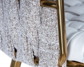 Стул барный DOBRIN EMMA GOLD, белый PU (T-01), белая ткань (F-49) в Полевском - polevskoy.ok-mebel.com | фото 7