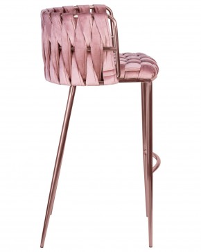Стул барный DOBRIN EMMA ROSE GOLD, розовый велюр (VF-10) в Полевском - polevskoy.ok-mebel.com | фото 3