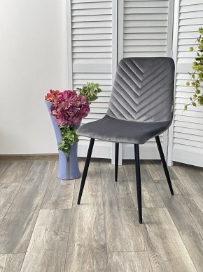 Стул DUKE BLUVEL-14 GREY, велюр / черный каркас М-City в Полевском - polevskoy.ok-mebel.com | фото 4