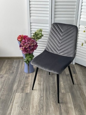 Стул DUKE BLUVEL-14 GREY, велюр / черный каркас М-City в Полевском - polevskoy.ok-mebel.com | фото 5