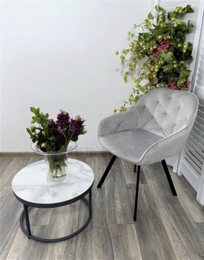 Стул GALE 360 град. поворот. BLUVEL-03 LIGHT GREY, велюр/ черный каркас, М-City в Полевском - polevskoy.ok-mebel.com | фото 6