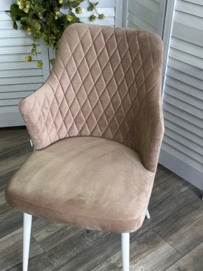 Стул HERMAN 360 град. БЕЖЕВЫЙ #5, велюр / белый каркас М-City в Полевском - polevskoy.ok-mebel.com | фото 5